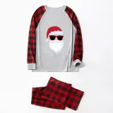 Christmas Matching Family Pajamas Exclusive Design Sunglasses Santa Gray Pajamas Set
