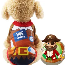 Pet Dog Clothes Sailor Pirate Uniform Cat Sweater