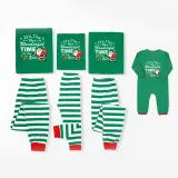 Christmas Matching Family Pajamas Exclusive Design It is The Wonderful Time Red Pajamas Set