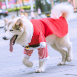Christmas Santa Claus Dress Up Dog Clothes Flannel Pet Clothes