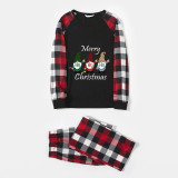 Christmas Matching Family Pajamas Merry Christmas HO HO HO Gnomies Black Red Plaids Pajamas Set