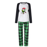 Christmas Matching Family Pajamas Exclusive Design Skating Penguin with Tree Green Plaids Pajamas Set
