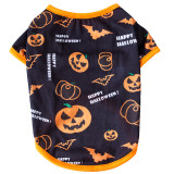 Halloween Bat Magic Hat Pumpkin T-shirt Dog Pet Clothes