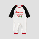 Christmas Matching Family Pajamas Exclusive Design Merry Christmas with Hat White Pajamas Set