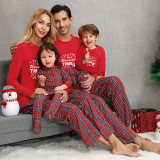 Christmas Matching Family Pajamas Exclusive Design It is The Wonderful Time Red Pajamas Set