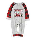 Christmas Matching Family Pajamas Exclusive Design Couple Reindeer Pattern Gray Pajamas Set