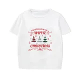Christmas Matching Family Pajamas Exclusive Design Dreaming White Christmas Short Pajamas Set