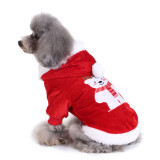 Christmas Bear Hooded Dog Cat Pet Clothes
