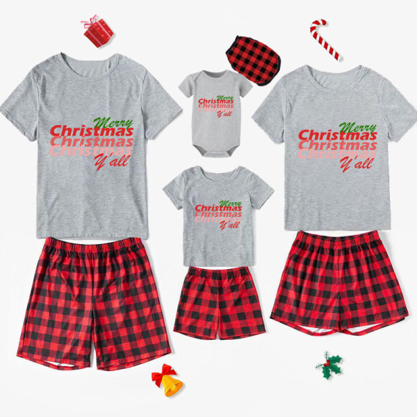 Christmas Matching Family Pajamas Exclusive Design Merry Christmas You Are All Short Pajamas Set