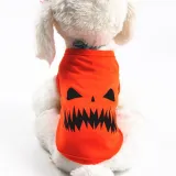 Christmas Pure Color Smiling Face Dog Clothes Pet Clothes for Xmas
