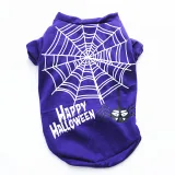 Halloween Pumpkin Spider T-shirt Vest Dog Pet Clothes