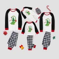 Christmas Matching Family Pajamas Exclusive Design Rawr Dinosaur Christmas Tree White Pajamas Set
