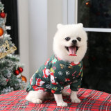 Christmas Santa Claus Teddy Bichon Velvet Dog Pet Clothes