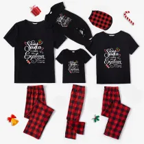 Christmas Matching Family Pajamas Dear Santa I Can Explain Black Pajamas Set