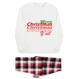 Christmas Matching Family Pajamas Exclusive Design Merry Christmas You Are All White Pajamas Set