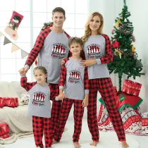 Christmas Matching Family Pajamas Exclusive Design Wonderful Time Gray Pajamas Set