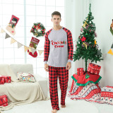 Christmas Matching Family Pajamas Exclusive Design Printed Christmas Tree Crew Gray Pajamas Set