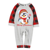 Christmas Matching Family Pajamas Exclusive Design Cartoon Penguin Merry Christmas White Pajamas Set