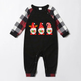 Christmas Matching Family Pajamas Exclusive Design HO HO HO Three Gnomies Black Red Plaids Pajamas Set