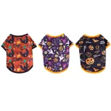 Halloween Bat Magic Hat Pumpkin T-shirt Dog Pet Clothes