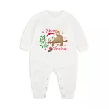 Christmas Matching Family Pajamas Exclusive Design Merry Christmas Cute Sloths Pajamas Set