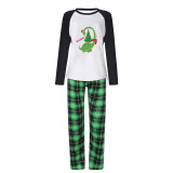 Christmas Matching Family Pajamas Exclusive Design Rawr Dinosaur Christmas Tree Green Plaids Pajamas Set
