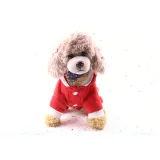 Printed Santa Claus Elk Snowman Hooded Dog Clothes Pet Clothes for Xmas