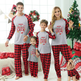2022 Christmas Matching Family Pajamas Exclusive Design Christmas Crew Wreath Gray Pajamas Set