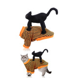 Halloween 3D Standing Cat Striped Dog Clothes Pet Clothes