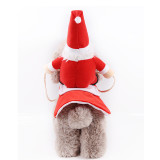 Christmas 3D Santa Claus Doll Riding Dress Up Dog Clothes Pet Clothes for Xmas