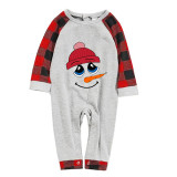 icusromiz Christmas Matching Family Pajamas Exclusive Design Christmas Hat Snowman Gray Pajamas Set