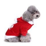 Christmas Bear Hooded Dog Cat Pet Clothes
