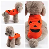 Christmas Pure Color Smiling Face Dog Clothes Pet Clothes for Xmas