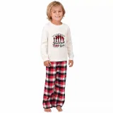 Christmas Matching Family Pajamas Exclusive Design Wonderful Time White Pajamas Set