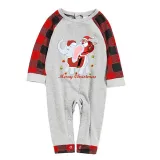 Christmas Matching Family Pajamas Merry Christmas Santa Claus Elephant Gray Pajamas Set