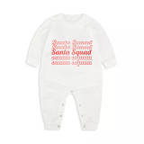 Christmas Matching Family Pajamas Exclusive Design Santa Squad White Pajamas Set
