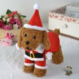 Pet Small Dog Christmas Santa Claus Cosplay Costume Puppy Cloth