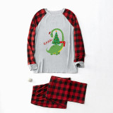 Christmas Matching Family Pajamas Exclusive Design Rawr Dinosaur Christmas Tree Gray Pajamas Set