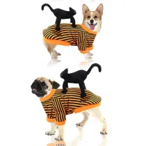 Halloween 3D Standing Cat Striped Dog Clothes Pet Clothes