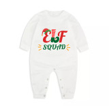 Christmas Matching Family Pajamas Exclusive Design Elf Squad with Hat White Pajamas Set