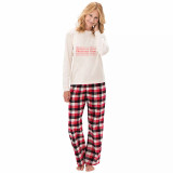 Christmas Matching Family Pajamas Exclusive Design Merry Christmas Cerw White Pajamas Set