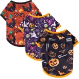 Halloween Bat Magic Hat Pumpkin T-shirt Dog Pet Clothes