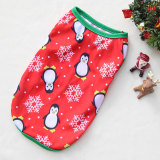 Christmas Santa Claus Elk Snowman Penguin Pet Dog Clothes