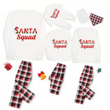 Christmas Matching Family Pajamas Exclusive Design Christmas Santa Squad White Pajamas Set