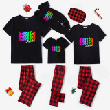 Christmas Matching Family Pajamas Exclusive Design Santa Squad Merry Christmas Black Pajamas Set