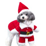 Pet Small Dog Christmas Santa Claus Cosplay Costume Puppy Cloth