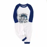 Christmas Matching Family Pajamas Exclusive Design Wonderful Time Blue Plaids Pajamas Set