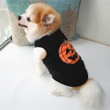 Halloween Pumpkin Spider T-shirt Vest Dog Pet Clothes