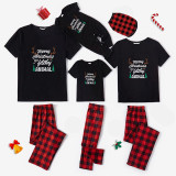 Christmas Matching Family Pajamas Antler Merry Christmas Ya Filthy Animal Black Pajamas Set