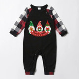 Christmas Matching Family Pajamas Exclusive Design Three Gnomies Merry Christmas Black Red Plaids Pajamas Set